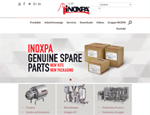 Tablet Screenshot of inoxpa.de